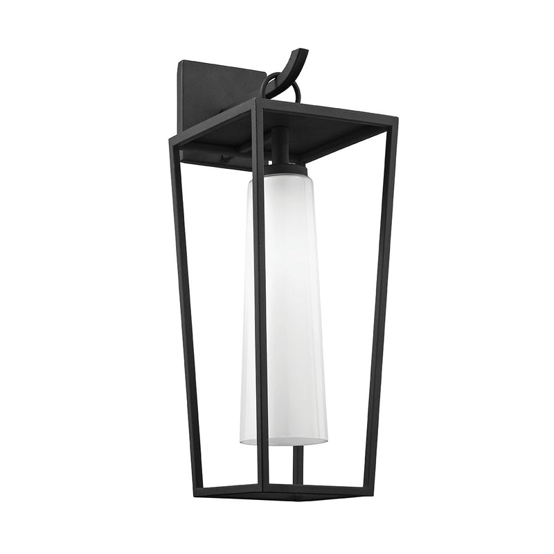 Mission Beach Medium Outdoor Wall Sconce in Texture Black