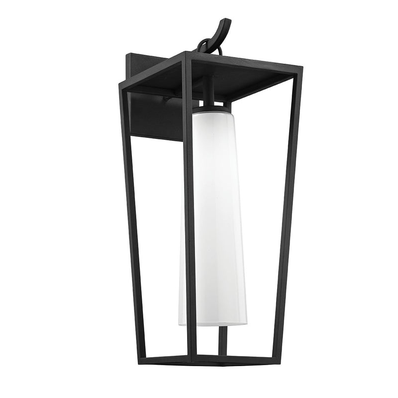 Mission Beach Large Outdoor Wall Sconce in Texture Black