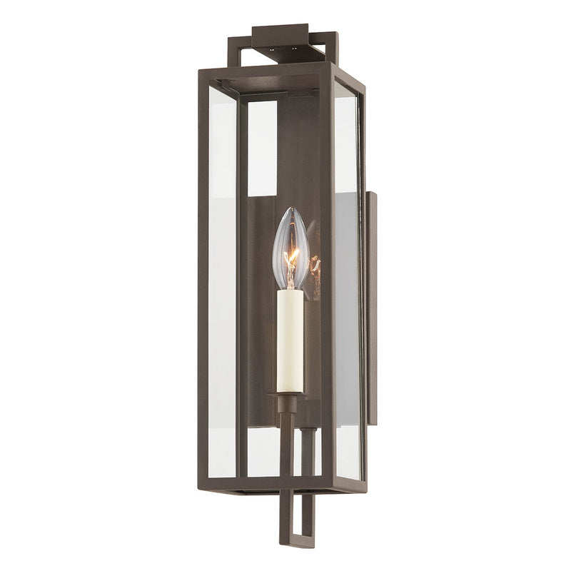 Beckham 16.5" Outdoor Wall Lantern in Textured Bronze