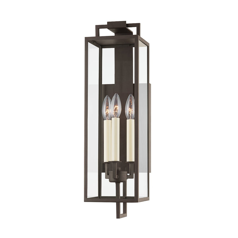 Beckham 3-Light Outdoor Wall Lantern in Textured Bronze