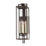 Beckham 4-Light 28.5" Outdoor Wall Lantern in Textured Bronze