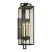 Beckham 4-Light 28.5" Outdoor Wall Lantern in Forged Iron