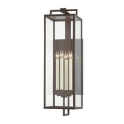 Beckham 4-Light 34" Outdoor Wall Lantern in Textured Bronze