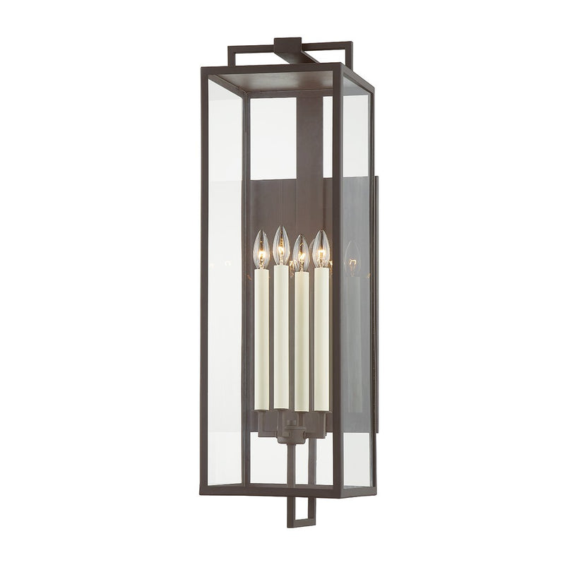 Beckham 4-Light 34" Outdoor Wall Lantern in Textured Bronze
