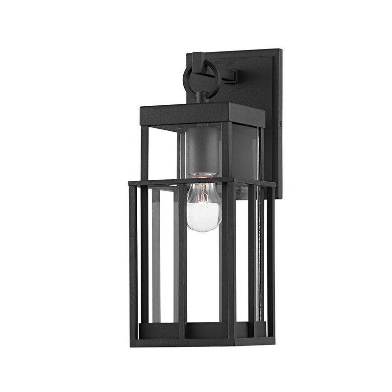 Longport Outdoor Wall Lantern in Texture Black