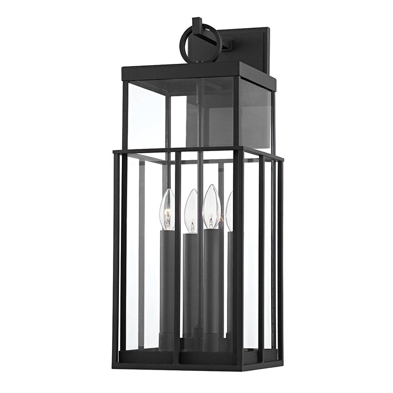 Longport 4-Light Outdoor Wall Lantern in Texture Black
