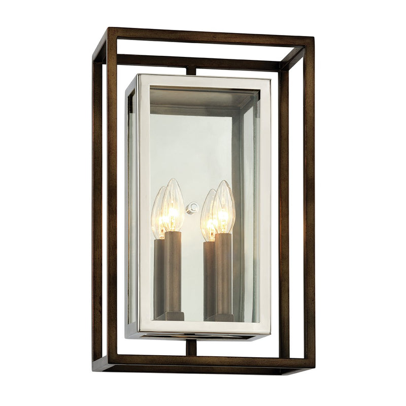 Morgan 2-Light Outdoor Wall Lantern in Bronze / Stainless Steel