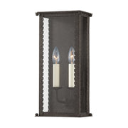 Zuma 2-Light Outdoor Wall Lantern in French Iron