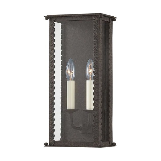 Zuma 2-Light Outdoor Wall Lantern in French Iron