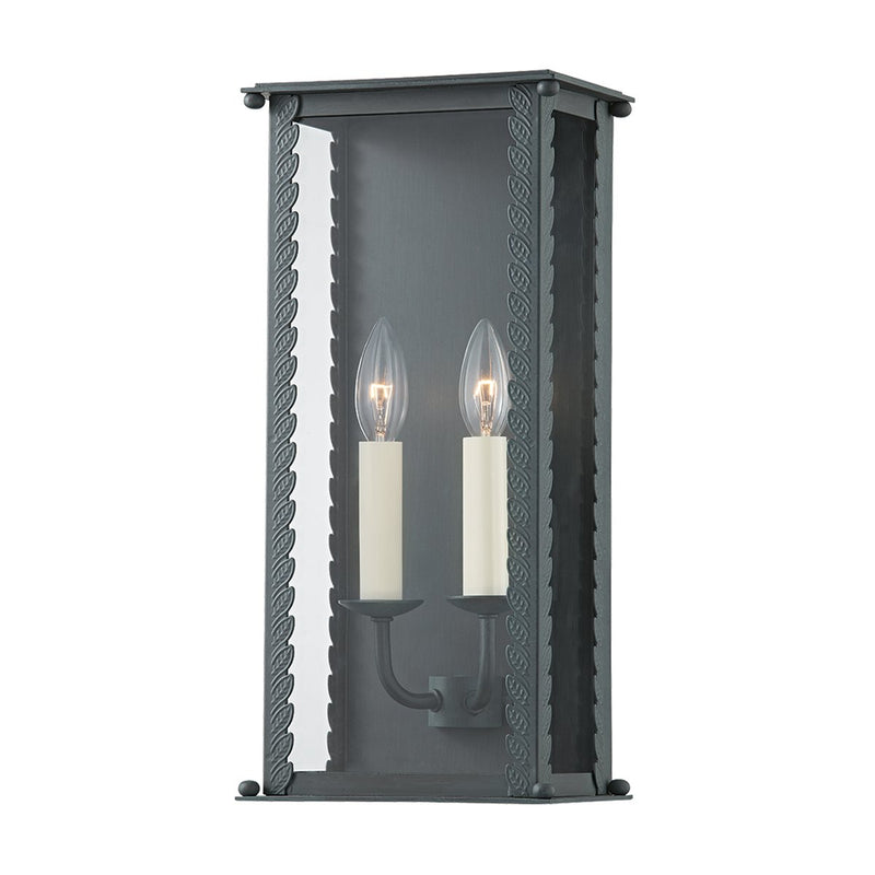Zuma 2-Light Outdoor Wall Lantern in Verdigris