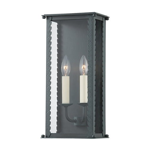 Zuma 2-Light Outdoor Wall Lantern in Verdigris
