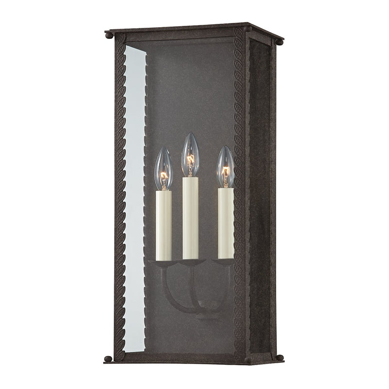 Zuma 3-Light Outdoor Wall Lantern in French Iron