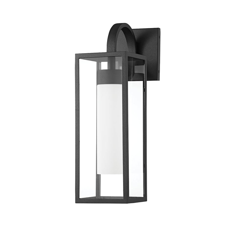 Pax Medium Outdoor Wall Lantern in Texture Black