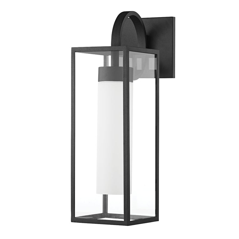 Pax Large Outdoor Wall Lantern in Texture Black
