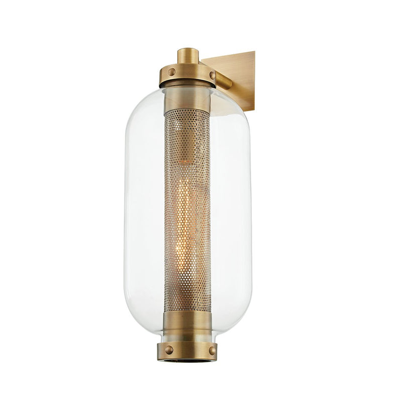Atwater 8.25" Outdoor Wall Sconce in Patina Brass