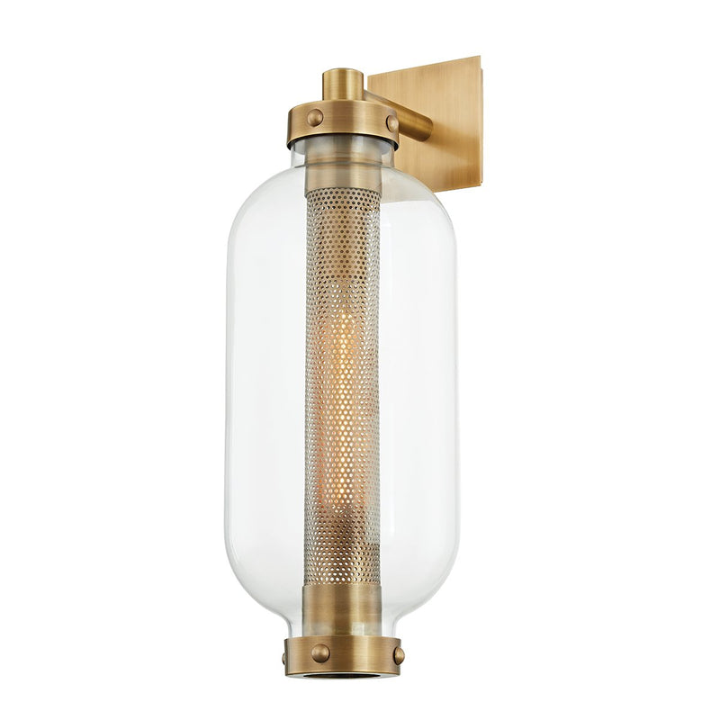 Atwater 9.5" Outdoor Wall Sconce in Patina Brass