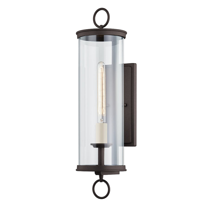Aiden Large Outdoor Wall Lantern in Textured Bronze