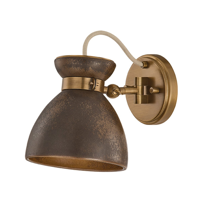 Allston Wall Sconce in Patina Brass / Ceramic Molten Umber