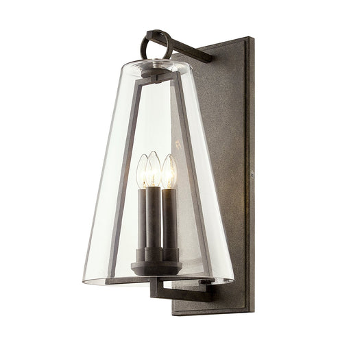 Adamson 3-Light Outdoor Wall Lantern in French Iron