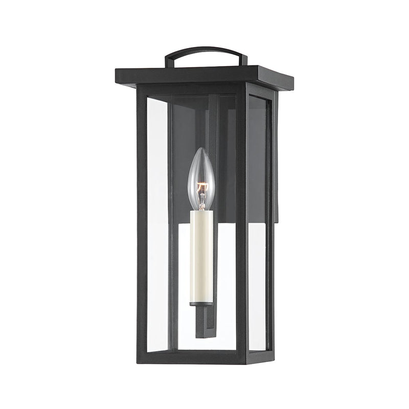 Eden Outdoor Wall Lantern in Texture Black