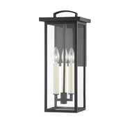 Eden 3-Light 18" Outdoor Wall Lantern in Texture Black