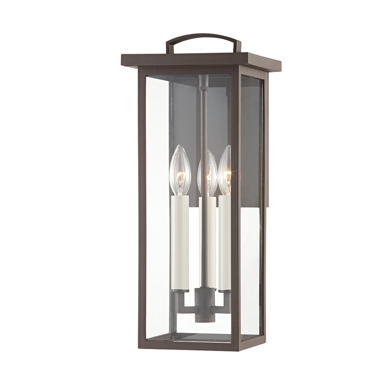 Eden 3-Light 18" Outdoor Wall Lantern in Textured Bronze