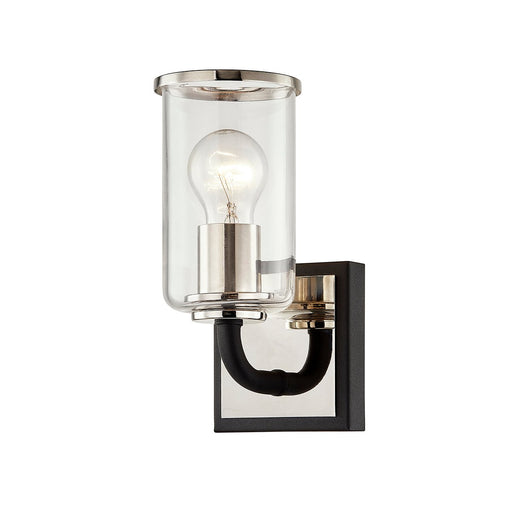 Aeon Bath Sconce in Carbide Blk & Pol Nickel