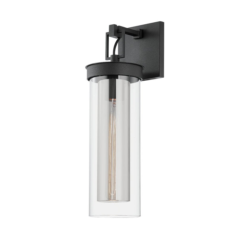 Pira Outdoor Wall Sconce in Texture Black