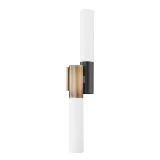 Koa 2-Light Linear Wall Sconce in Patina Brass / Soft Black