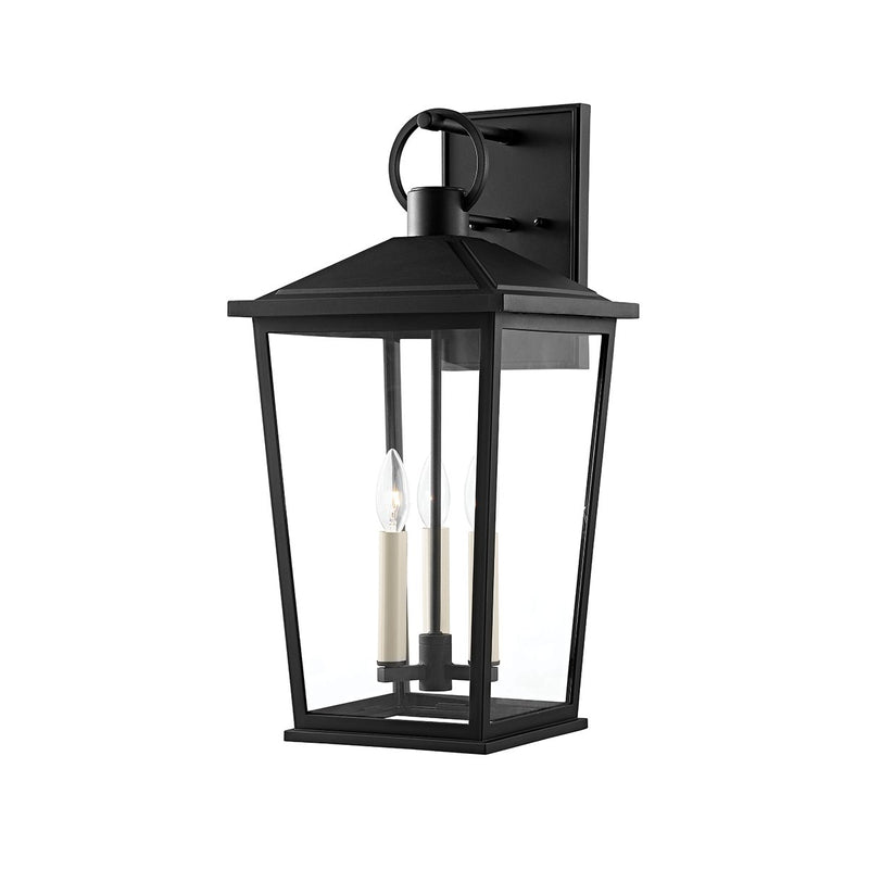 Soren 3-Light Outdoor Wall Lantern in Texture Black