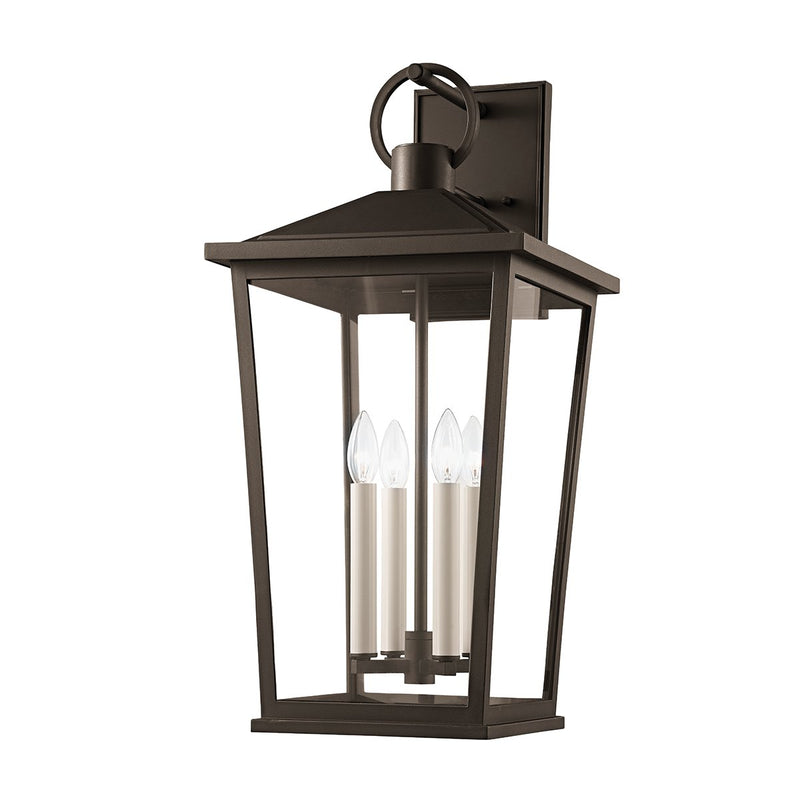 Soren 4-Light Outdoor Wall Lantern in Textured Bronze W/ Hl