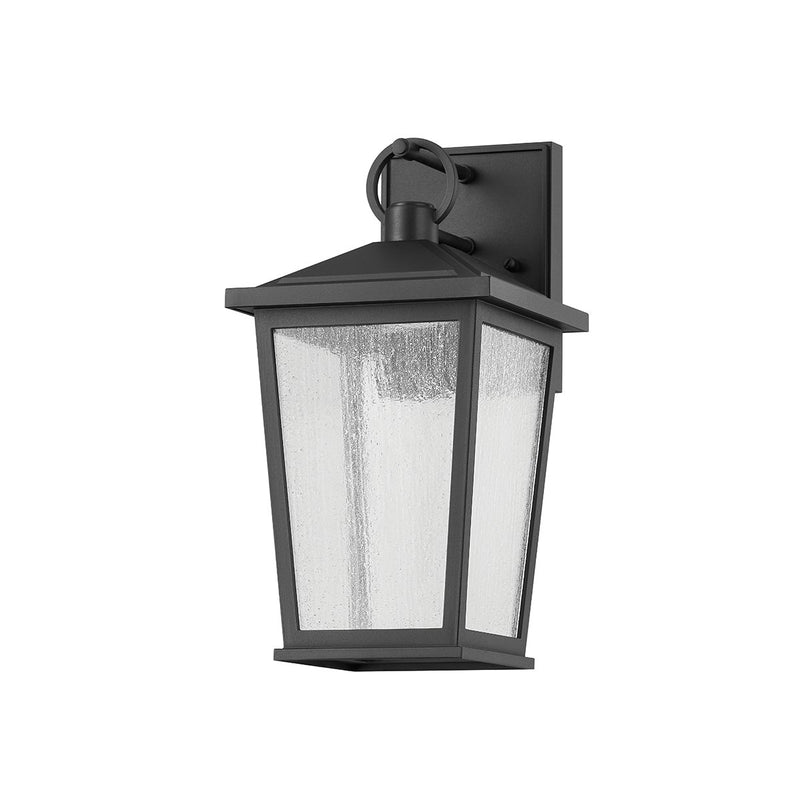 Soren Small LED Outdoor Wall Lantern in Texture Black