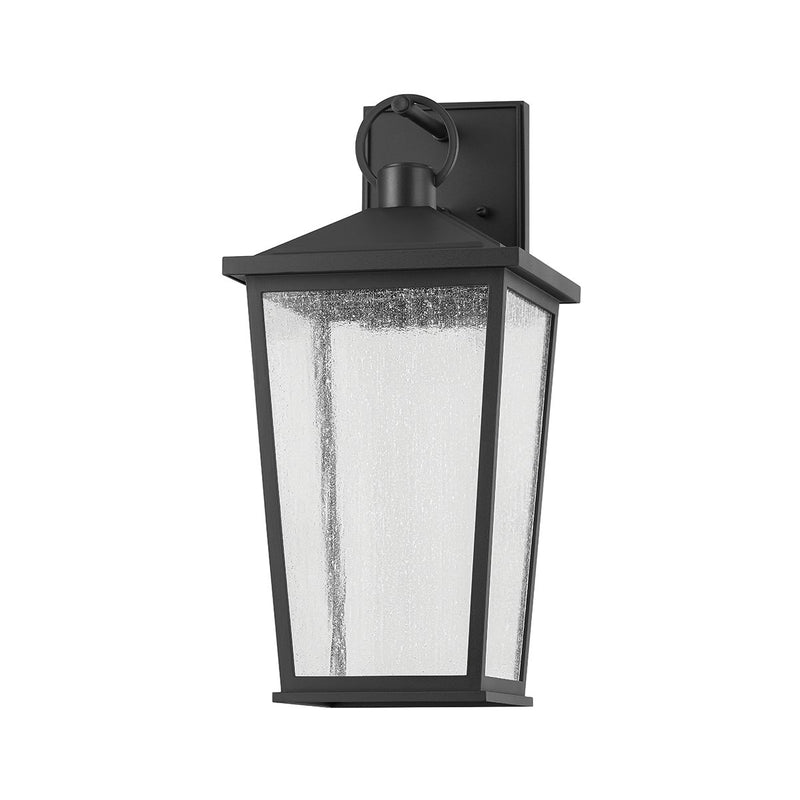 Soren Medium LED Outdoor Wall Lantern in Texture Black