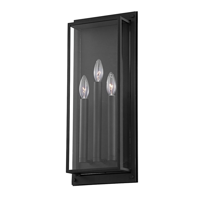 Winslow 3-Light Outdoor Wall Lantern in Texture Black