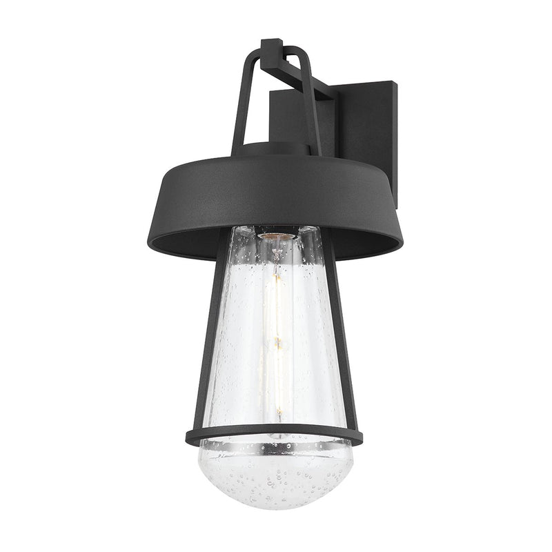 Brady Large Outdoor Wall Lantern in Texture Black