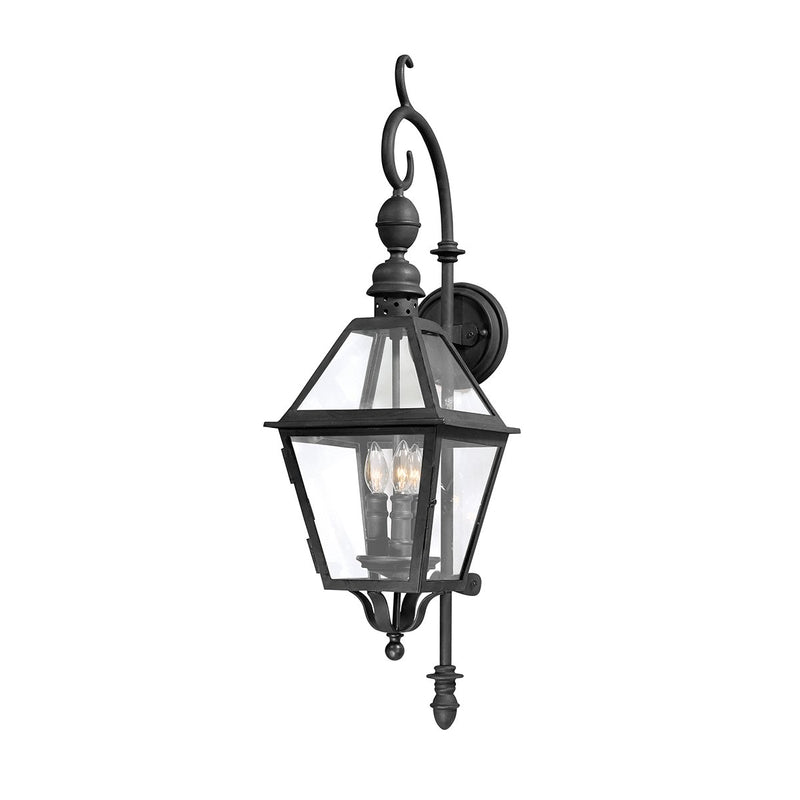 Townsend 3-Light Medium Outdoor Wall Lantern in Texture Black