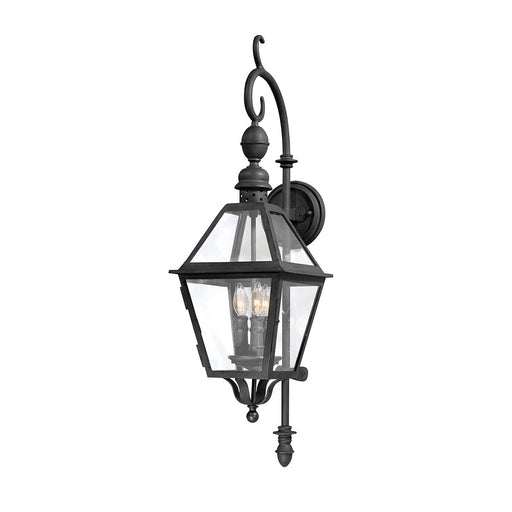 Townsend 3-Light Medium Outdoor Wall Lantern in Texture Black