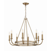Bailey 8 Light 28" Chandelier in Aged Brass