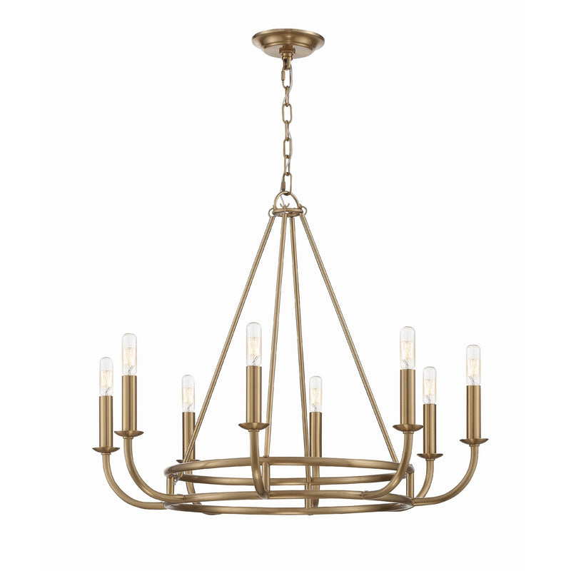Bailey 8 Light 28" Chandelier in Aged Brass