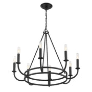 Bailey 8 Light 28" Chandelier in Matte Black