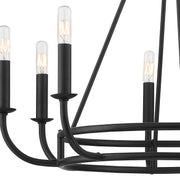 Bailey 8 Light 28" Chandelier in Matte Black