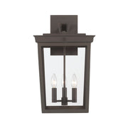 Belmont 3 Light 12" Outdoor Sconce in Twilight Bronze