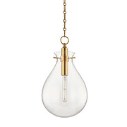 Ivy Medium Pendant in Aged Brass
