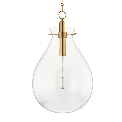 Ivy Large Pendant in Aged Brass