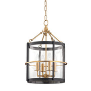 Ren 4-Light Lantern Pendant in Aged Brass/old Bronze