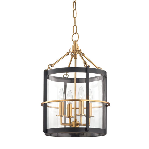Ren 4-Light Lantern Pendant in Aged Brass/old Bronze