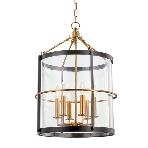 Ren 6-Light Lantern Pendant in Aged Brass/old Bronze
