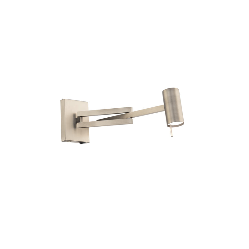 Gavel Swing Arm Wall Lamp in Brushed Nickel