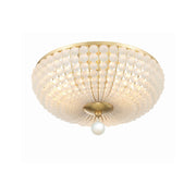 Bella 3 Light 15.75" Semi Flush Mount in Antique Gold