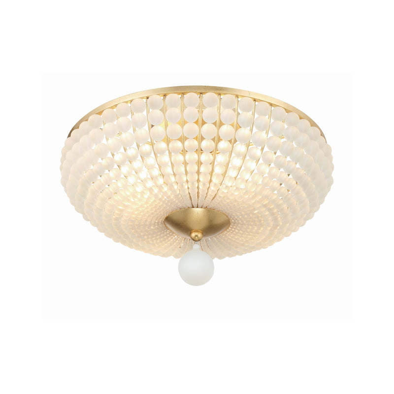 Bella 4 Light 18" Semi Flush Mount in Antique Gold